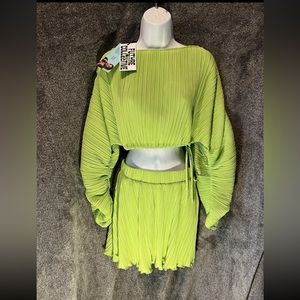 Pleated Mini Skirt and Top outfit Future Collective w/ Gabriella Karefa-Johnson